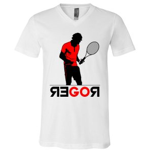 Roger Federer Lover Fan Thank You Tennis Lover V-Neck T-Shirt