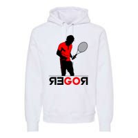 Roger Federer Lover Fan Thank You Tennis Lover Premium Hoodie