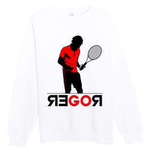 Roger Federer Lover Fan Thank You Tennis Lover Premium Crewneck Sweatshirt