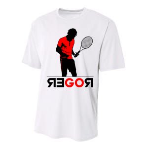 Roger Federer Lover Fan Thank You Tennis Lover Performance Sprint T-Shirt