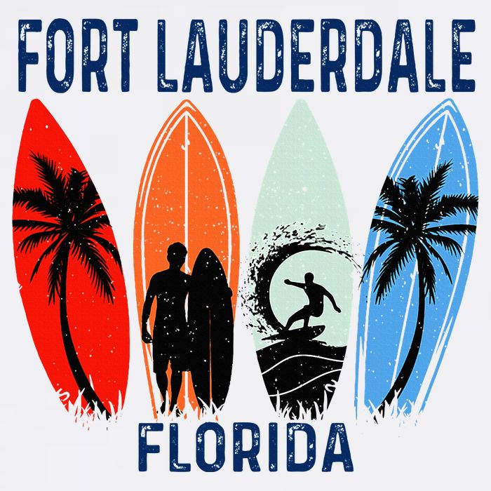 Retro Fort Lauderdale Beach Florida Surfboarder Beach Button