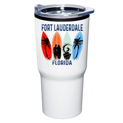 Retro Fort Lauderdale Beach Florida Surfboarder Beach Tumbler