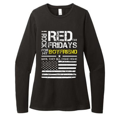 Red Friday Military Girlfriend Wear Red For Boyfriend Womens CVC Long Sleeve Shirt