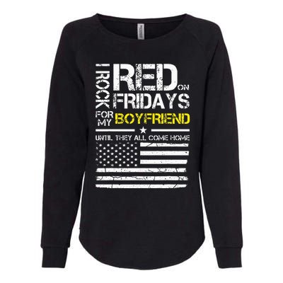 Red Friday Military Girlfriend Wear Red For Boyfriend Womens California Wash Sweatshirt