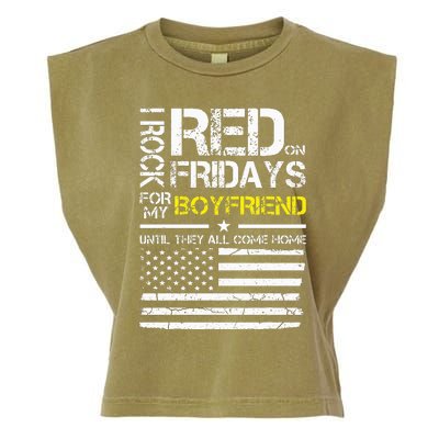 Red Friday Military Girlfriend Wear Red For Boyfriend Garment-Dyed Women's Muscle Tee