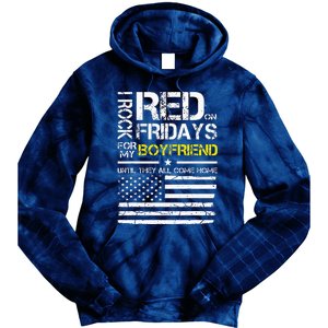 Red Friday Military Girlfriend Wear Red For Boyfriend Tie Dye Hoodie