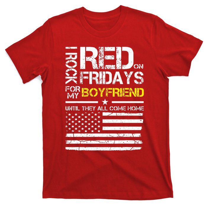 Red Friday Military Girlfriend Wear Red For Boyfriend T-Shirt