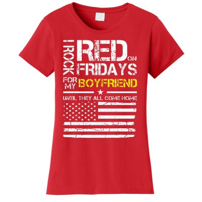 Red Friday Military Girlfriend Wear Red For Boyfriend Women's T-Shirt