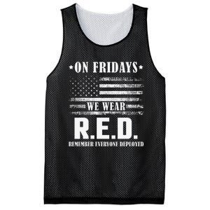 RED Friday Military US Army Remember erveryone deployed Mesh Reversible Basketball Jersey Tank