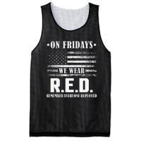 RED Friday Military US Army Remember erveryone deployed Mesh Reversible Basketball Jersey Tank