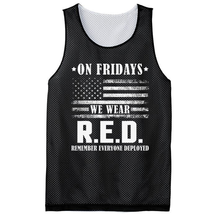 RED Friday Military US Army Remember erveryone deployed Mesh Reversible Basketball Jersey Tank