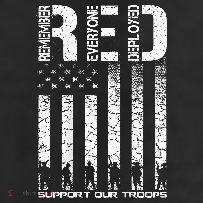 Red Friday Military Veteran Remember Everyone Deployed Cool Comfort Performance Bucket Hat