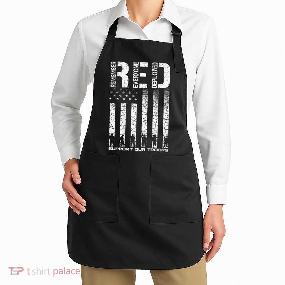 Red Friday Military Veteran Remember Everyone Deployed Apron