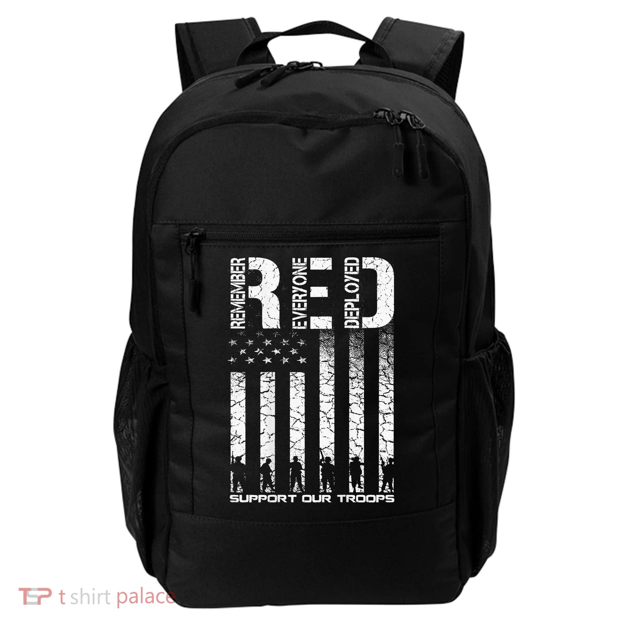 Red Friday Military Veteran Remember Everyone Deployed Backpack