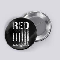 Red Friday Military Veteran Remember Everyone Deployed Button