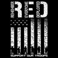 Red Friday Military Veteran Remember Everyone Deployed Button
