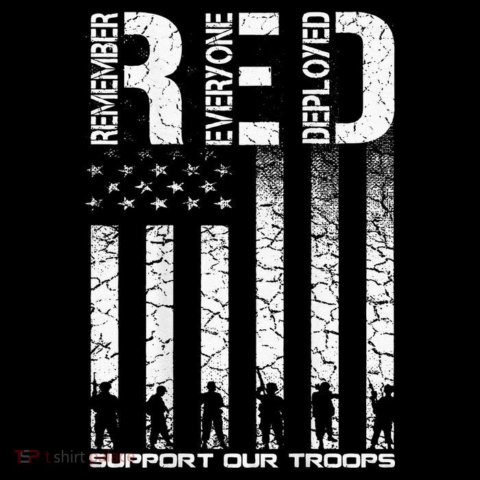 Red Friday Military Veteran Remember Everyone Deployed 7-Panel Snapback Hat
