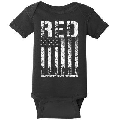 Red Friday Military Veteran Remember Everyone Deployed Baby Bodysuit