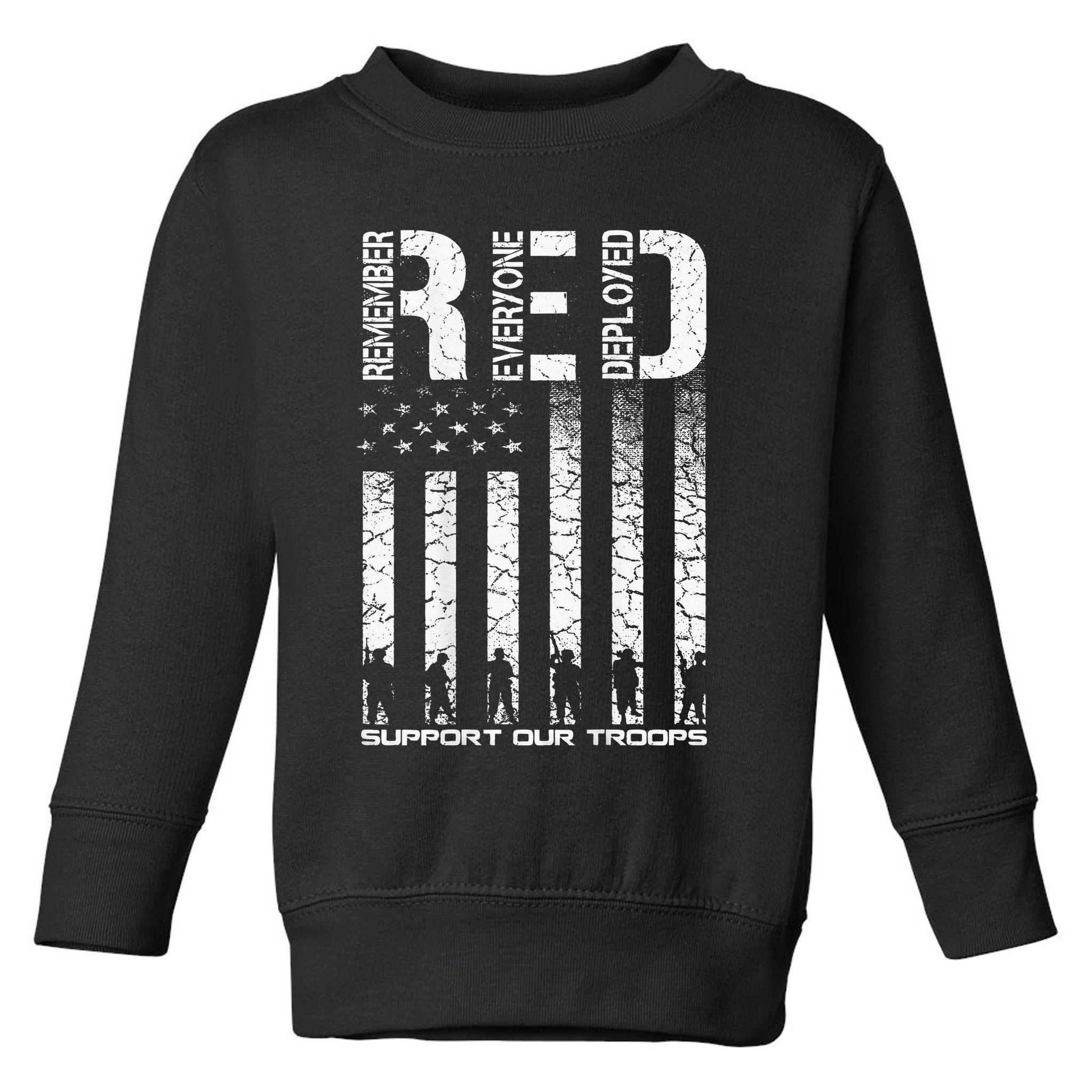 Red Friday Military Veteran Remember Everyone Deployed Toddler Sweatshirt