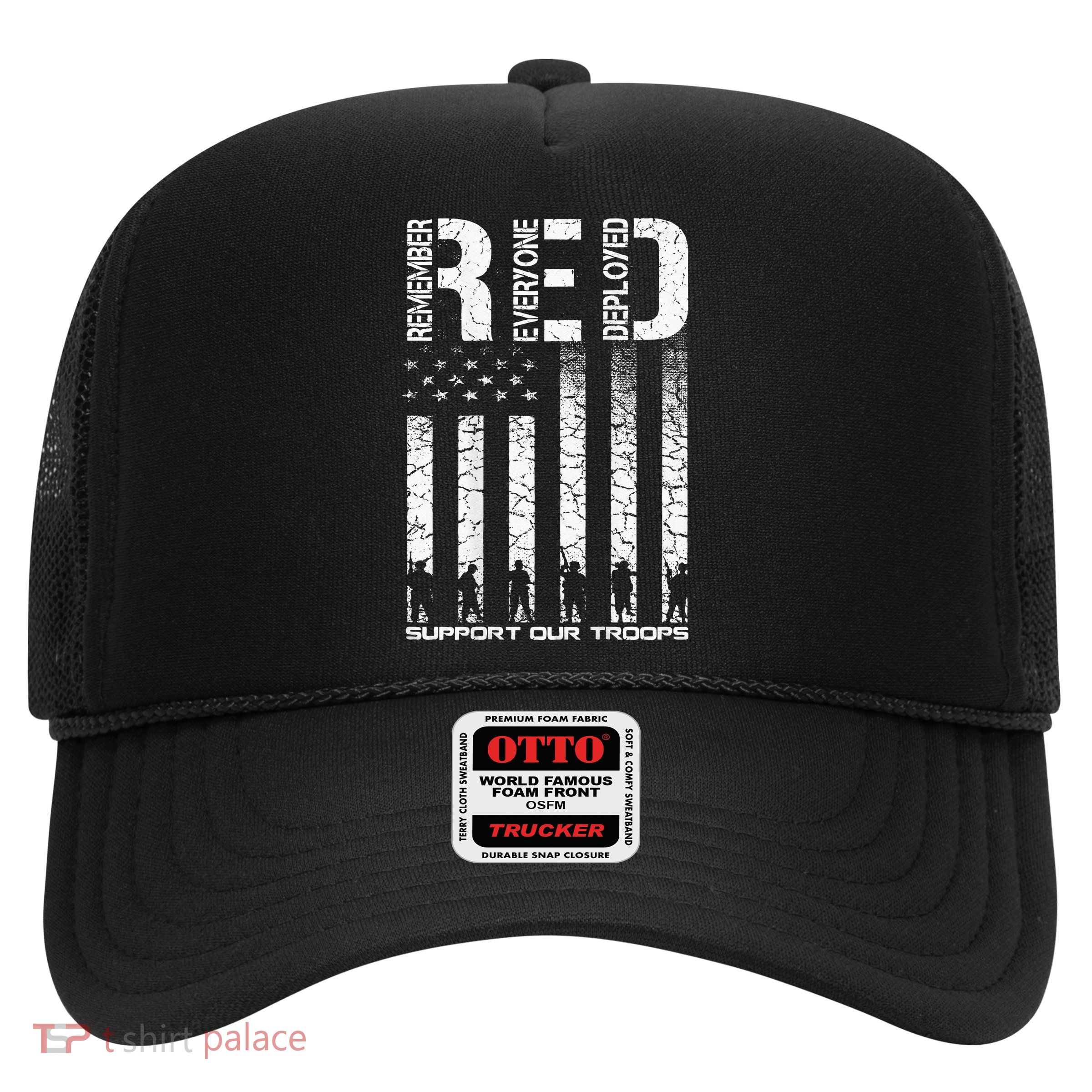 Red Friday Military Veteran Remember Everyone Deployed Trucker Hat