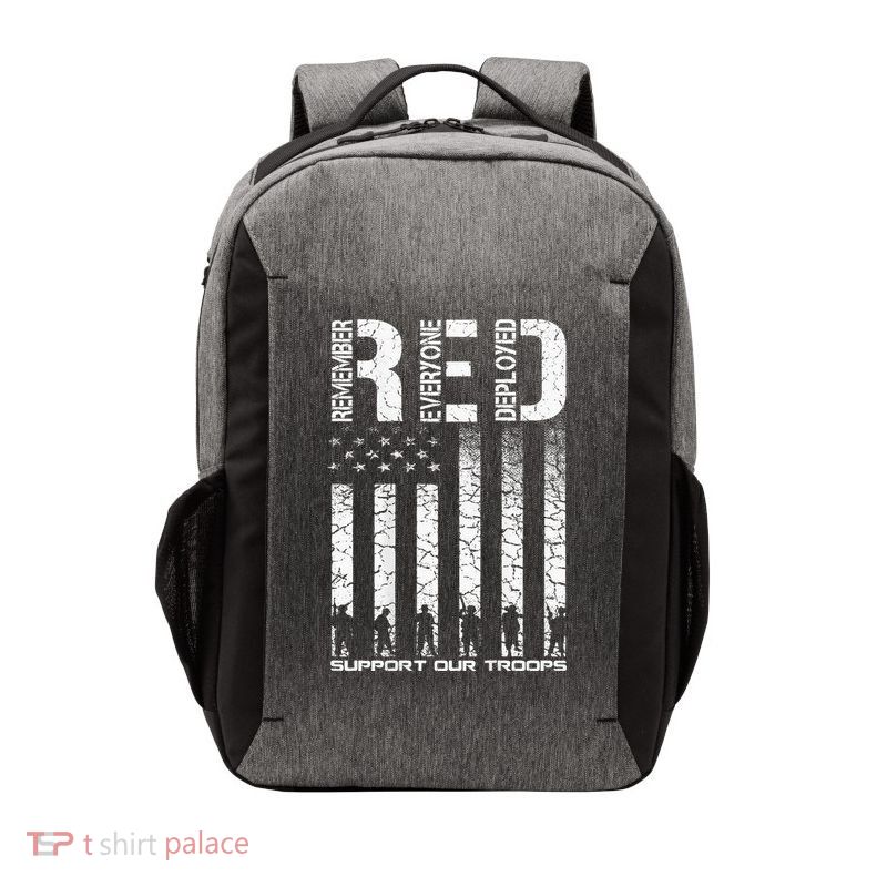 Red Friday Military Veteran Remember Everyone Deployed Vector Backpack
