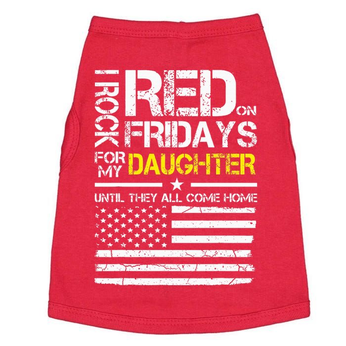 Red Friday Military Dad Wear Red For My Daughter Doggie Tank