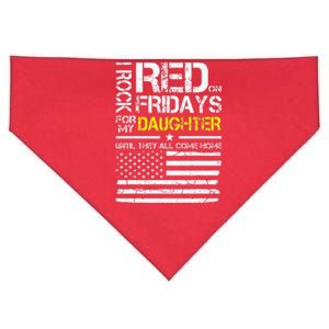 Red Friday Military Dad Wear Red For My Daughter USA-Made Doggie Bandana