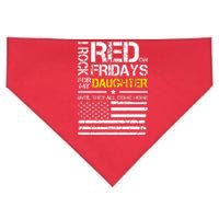 Red Friday Military Dad Wear Red For My Daughter USA-Made Doggie Bandana