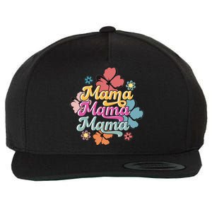 Retro Floral Mama Cute Mother's Day Mama T Design Wool Snapback Cap