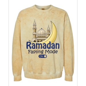 Ramadan Fasting Mode On Gift Cool Islamic Fasting Gift Idea Funny Gift Colorblast Crewneck Sweatshirt