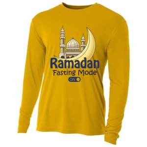 Ramadan Fasting Mode On Gift Cool Islamic Fasting Gift Idea Funny Gift Cooling Performance Long Sleeve Crew