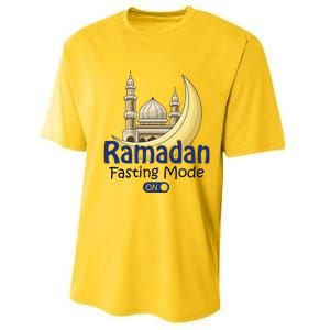 Ramadan Fasting Mode On Gift Cool Islamic Fasting Gift Idea Funny Gift Performance Sprint T-Shirt