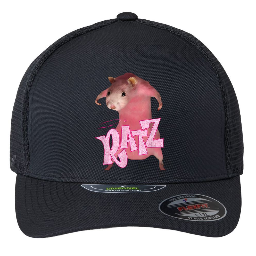 Ratz Funny Mouse Rat Flexfit Unipanel Trucker Cap