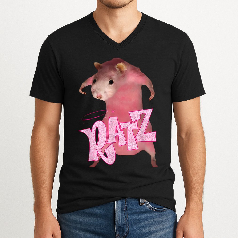 Ratz Funny Mouse Rat V-Neck T-Shirt