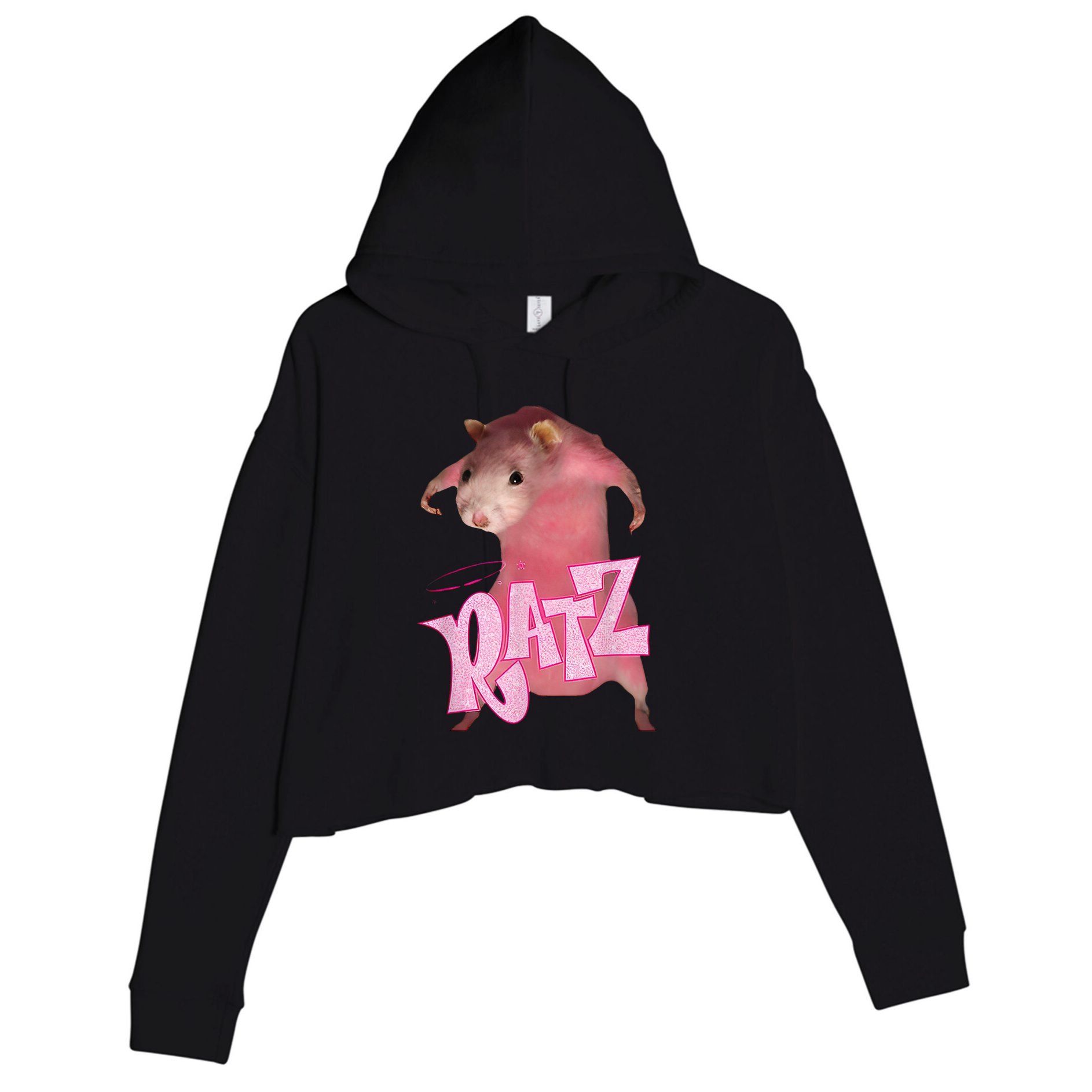 Ratz Funny Mouse Rat Crop Fleece Hoodie