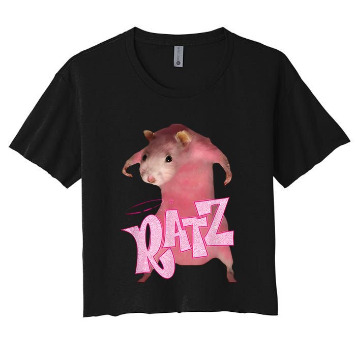 Ratz Funny Mouse Rat Women's Crop Top Tee