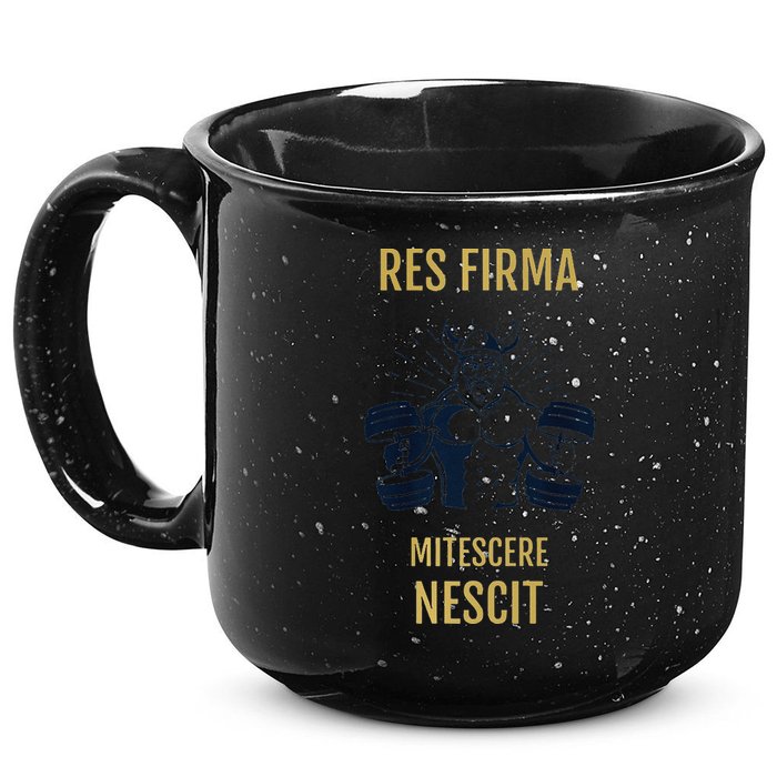 Res Firma Mitescere Nescit Premium 15oz Campfire Ceramic Mug