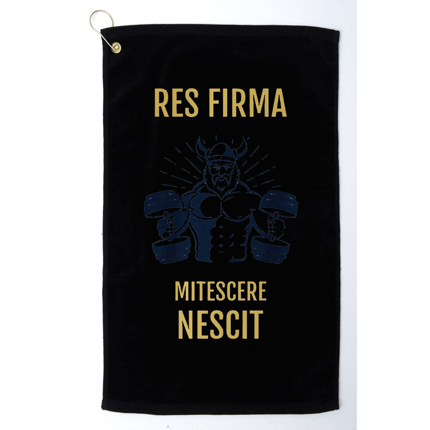 Res Firma Mitescere Nescit Premium Golf Towel