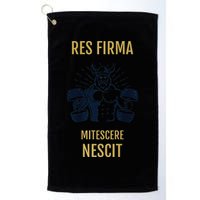 Res Firma Mitescere Nescit Premium Golf Towel