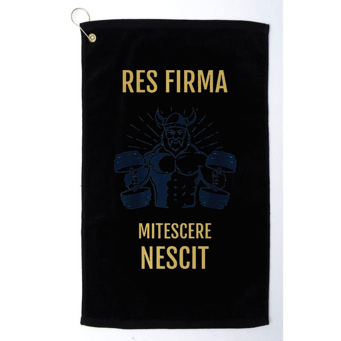 Res Firma Mitescere Nescit Premium Golf Towel