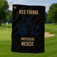 Res Firma Mitescere Nescit Premium Golf Towel