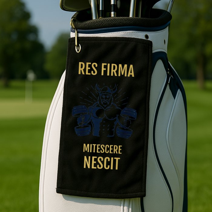 Res Firma Mitescere Nescit Premium Golf Towel