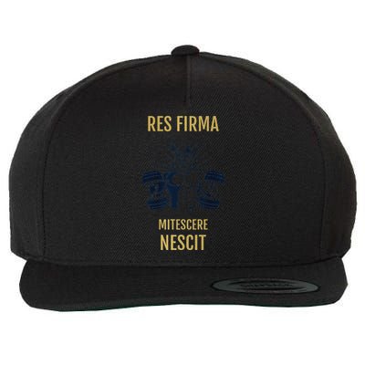 Res Firma Mitescere Nescit Premium Wool Snapback Cap