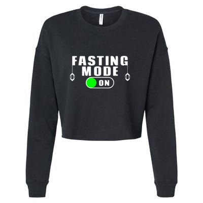 Ramadan Fasting Mode On Gift For Ramadan Mubarak Cropped Pullover Crew