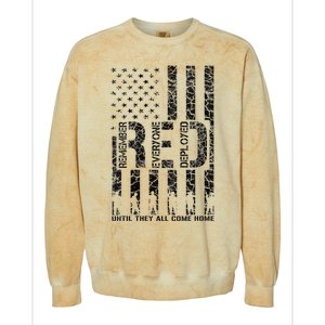 Red Friday Military Veteran Remember Everyone Deployed Colorblast Crewneck Sweatshirt