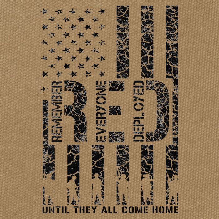 Red Friday Military Veteran Remember Everyone Deployed Cotton Canvas Backpack