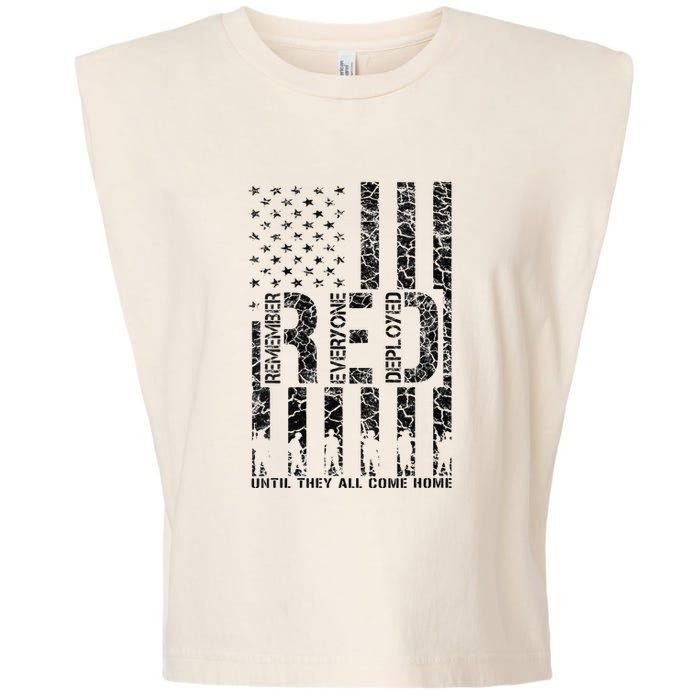 Red Friday Military Veteran Remember Everyone Deployed Garment-Dyed Women's Muscle Tee
