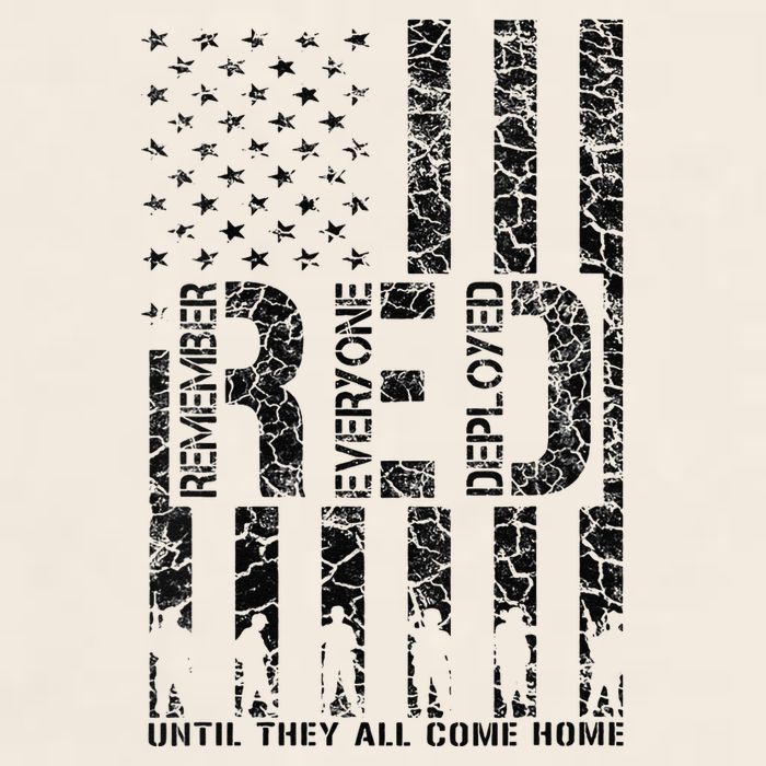 Red Friday Military Veteran Remember Everyone Deployed Garment-Dyed Women's Muscle Tee
