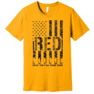 Red Friday Military Veteran Remember Everyone Deployed Premium T-Shirt