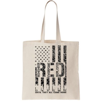 Red Friday Military Veteran Remember Everyone Deployed Tote Bag